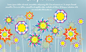 Flowers card brush design Flowers card brush design